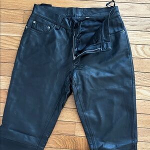 GAP Genuine Leather Black Boot Cut Pants
